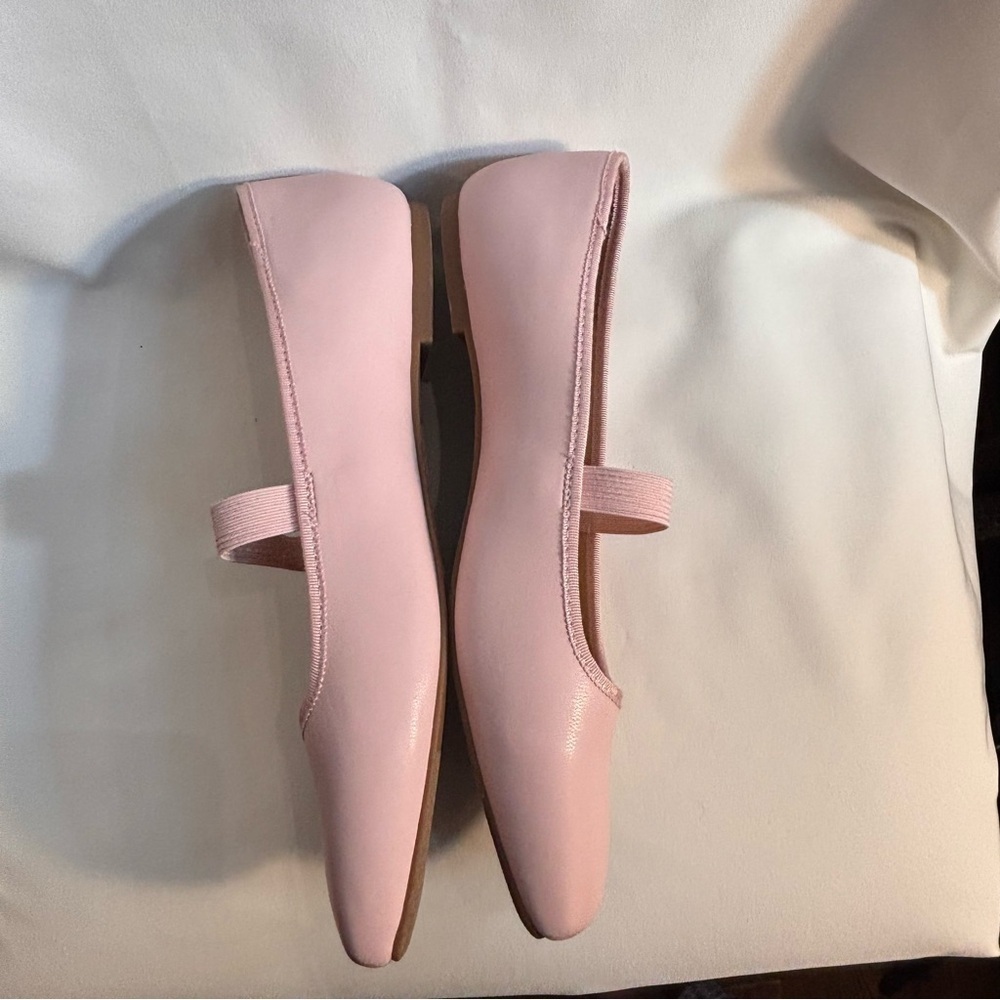 OLD NAVY Sz Abolone Ballet Flats Square Toe Eleastic Light Pink NEW WITH TAG - Picture 4 of 8